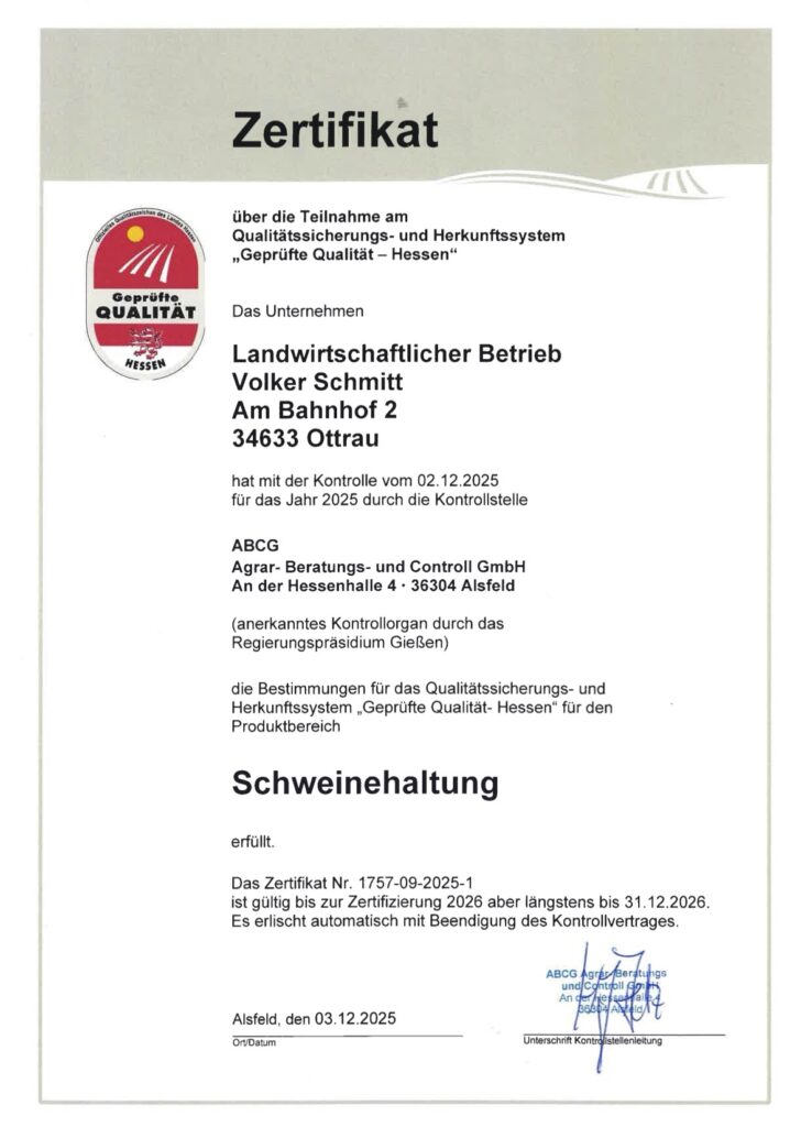 GQH Zertifikat 02.12.2025 - 2026